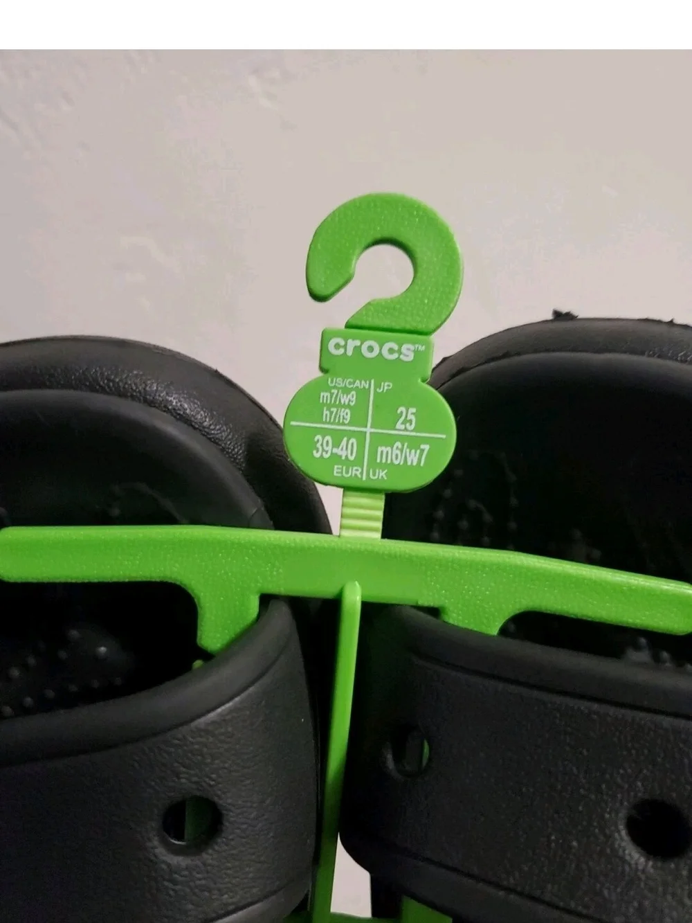 CROCS Womens  Black Two-Strap Sandals